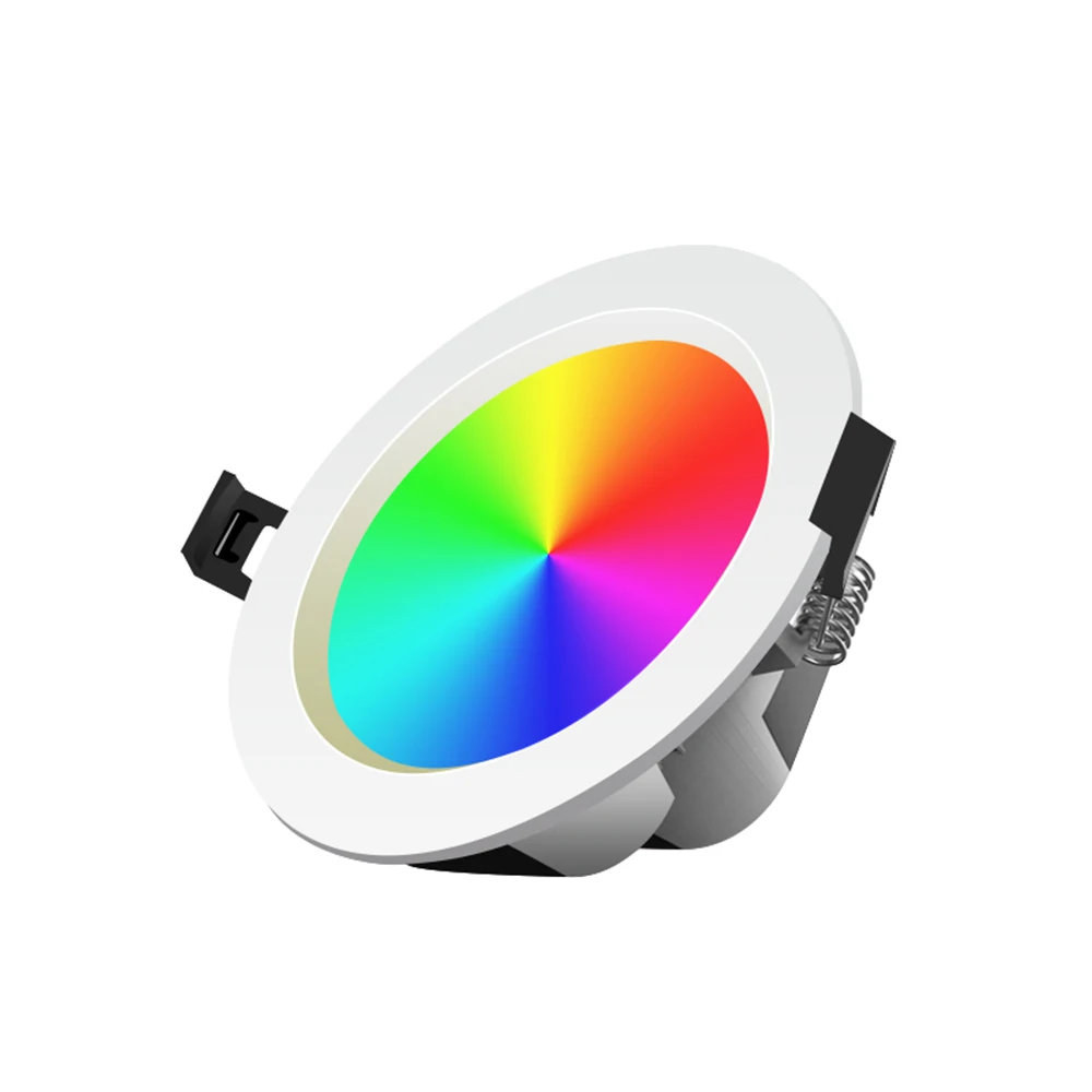 Умный потолочный светильник Tuya Google Home Alexa регулируемый светодиодный RGB встраиваемый точечный