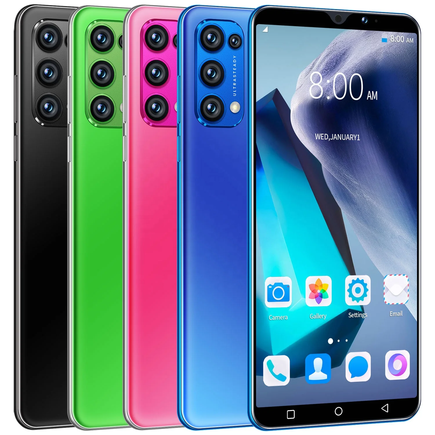 Cheap colorful HD large 6inch screen Face fingerprint Unlocking Andriod 3G 4G cellphone smart mobile phone