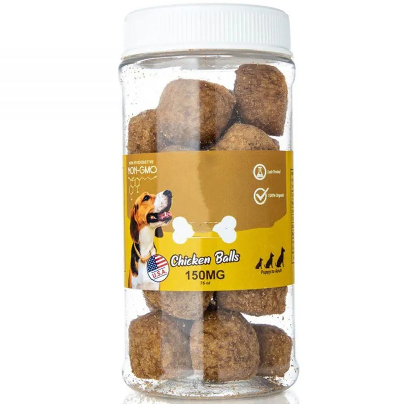 
Wholesale Dog Food Cat Food Royal Canin Pet Chicken Balls Flavor CBD Pet Treats and Food 150MG 
