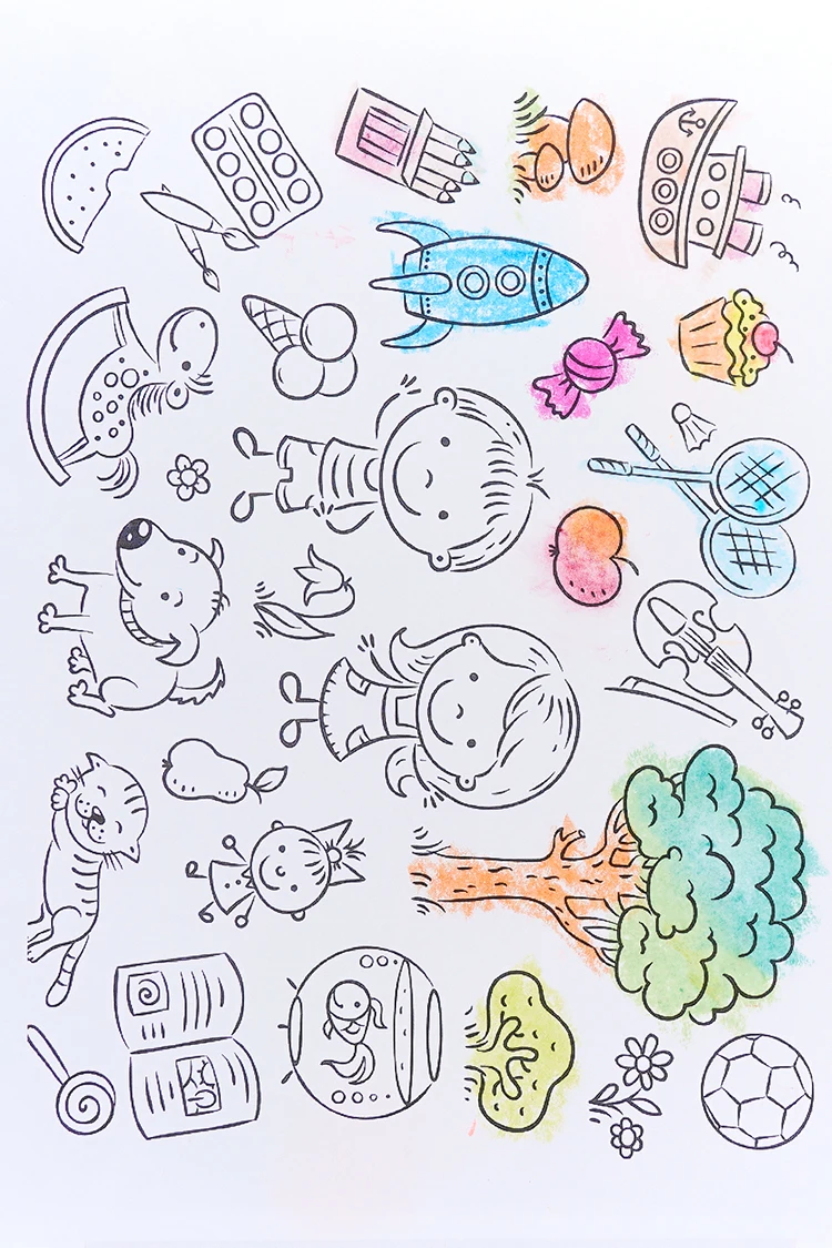 Good Quality Safe Non-toxic Clear Colorful Crayons Washable for Kids, Student, Painting