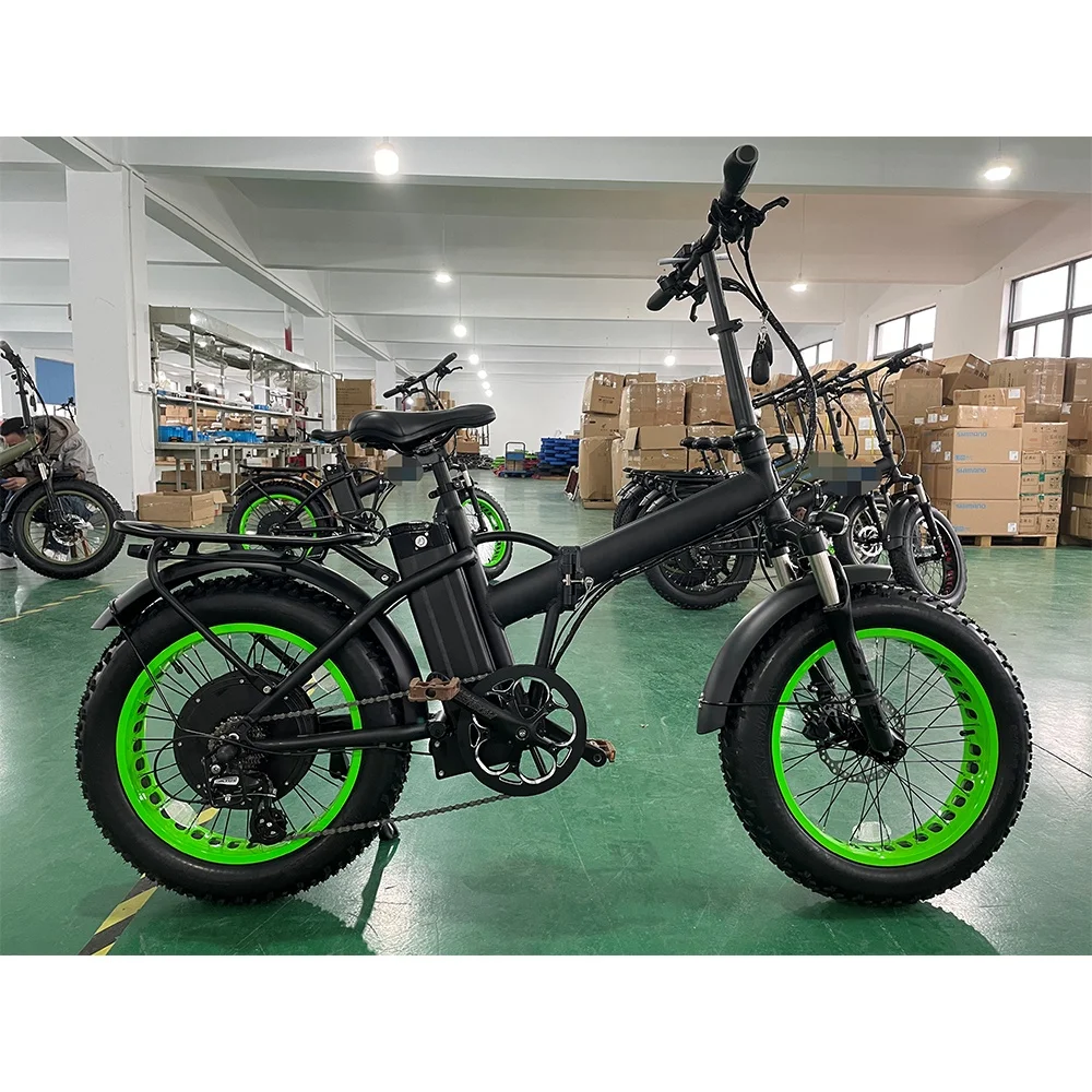 Хит продаж электровелосипед 20 дюймов x 4.0 1000 Вт складной с аккумулятором 48 В 15 А · ч