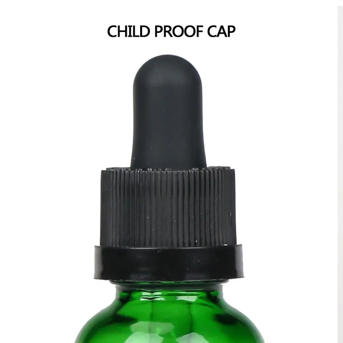 5ml 30ml amber cobalt blue green glass bottle with pipette beard dropper boston cosmetic serum bottle child resistant packaging