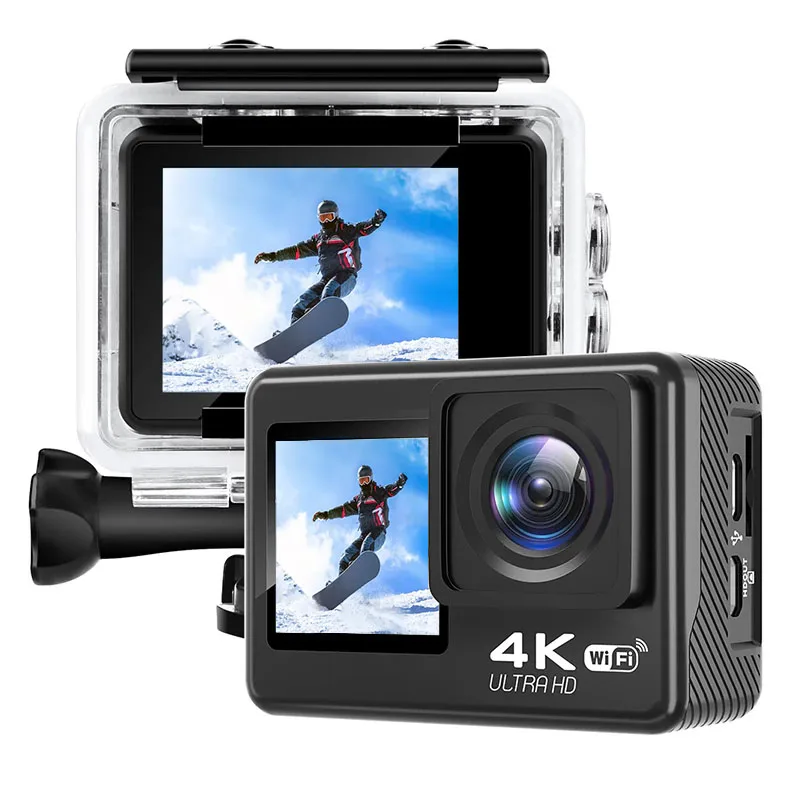 Go pro Type 4K 3840*2160 60FPS Touch screen sports action camera with WiFi EIS 100ft waterproof & helmet accessories kit