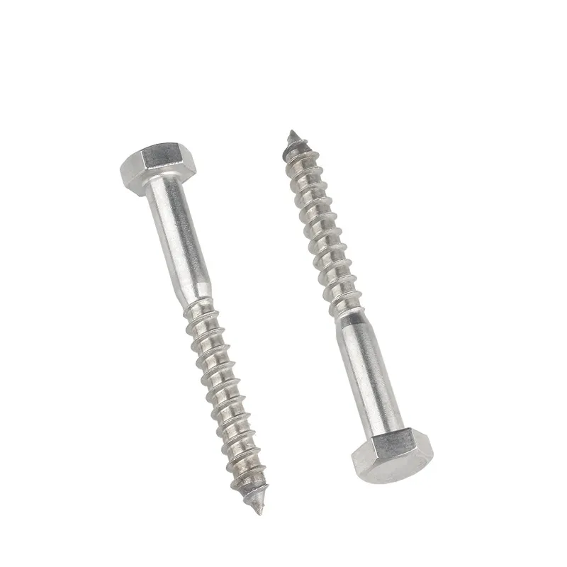 Wooden construction half thread Hex Head Lag bolts coach wood screws for Furniture