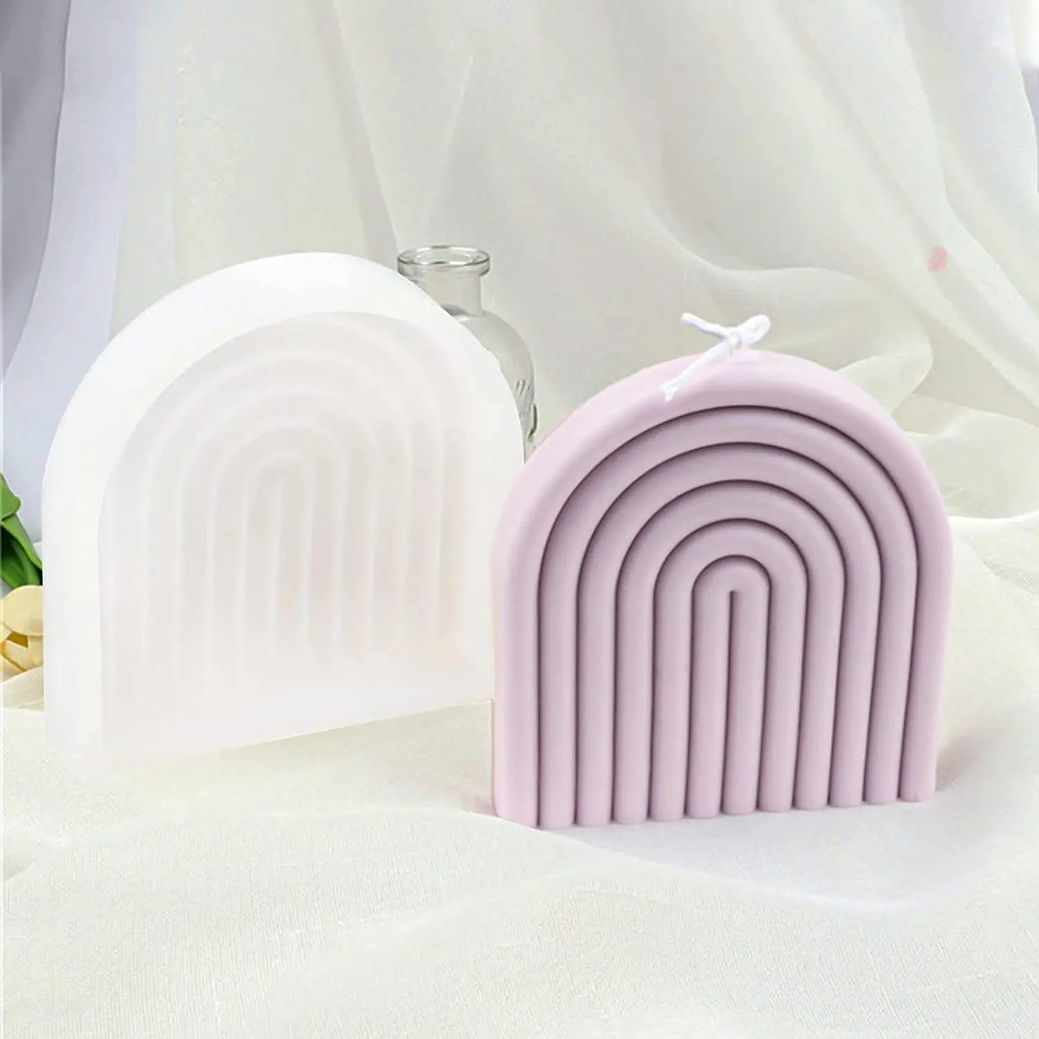 U-образные формы из радужной смолы для ароматерапии, «сделай сам», литые формы из эпоксидной смолы для мыла, силиконовая форма для свечей для изготовления свечей