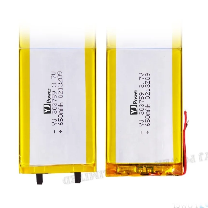 603759 3.7v lithium battery 700mAh lipo battery 3.7v lithium polymer rechargeable battery