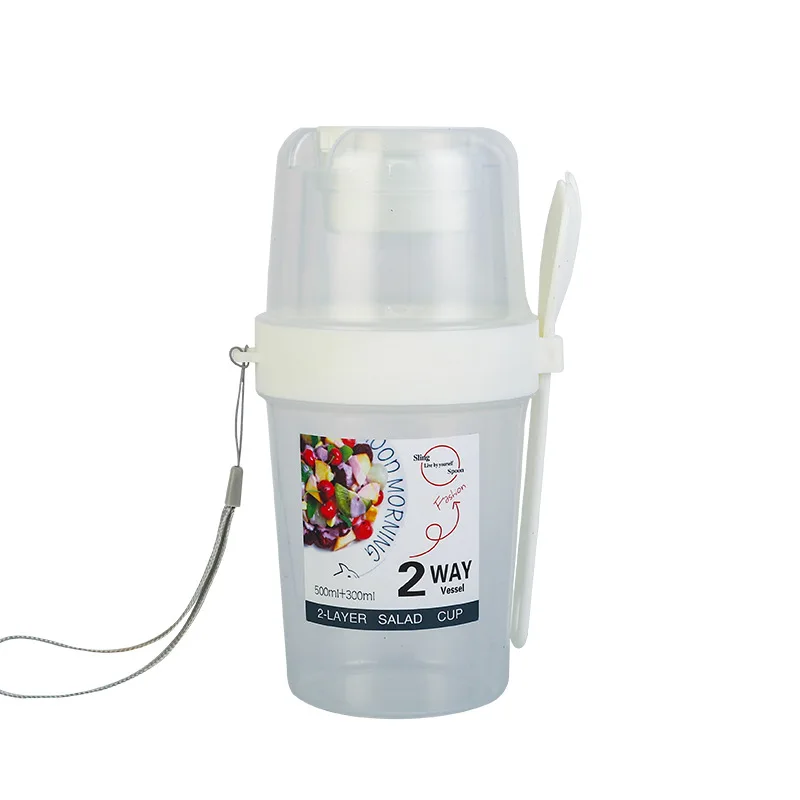 Promotional cheap Custom portable fruit yogurt cup Breakfast salad cup Fitness salad cup