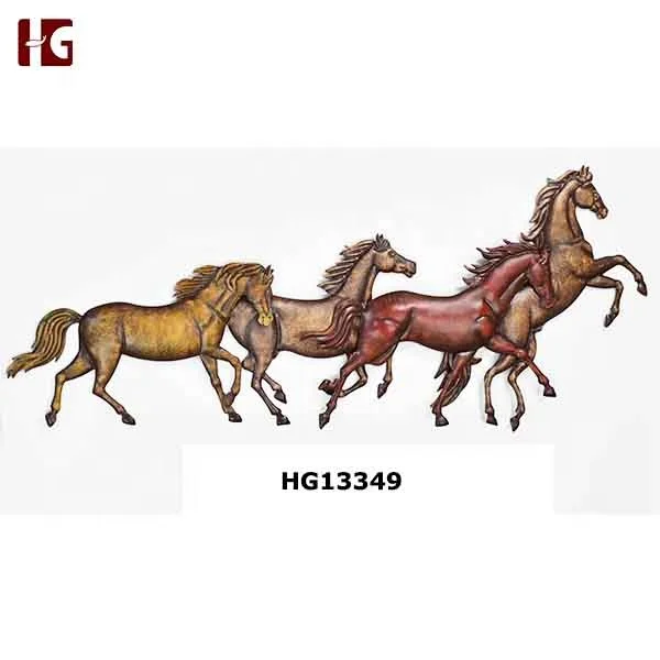 Lovely Horse Wall Mounted Wine Bottle Racks With 2 Glass Bottle