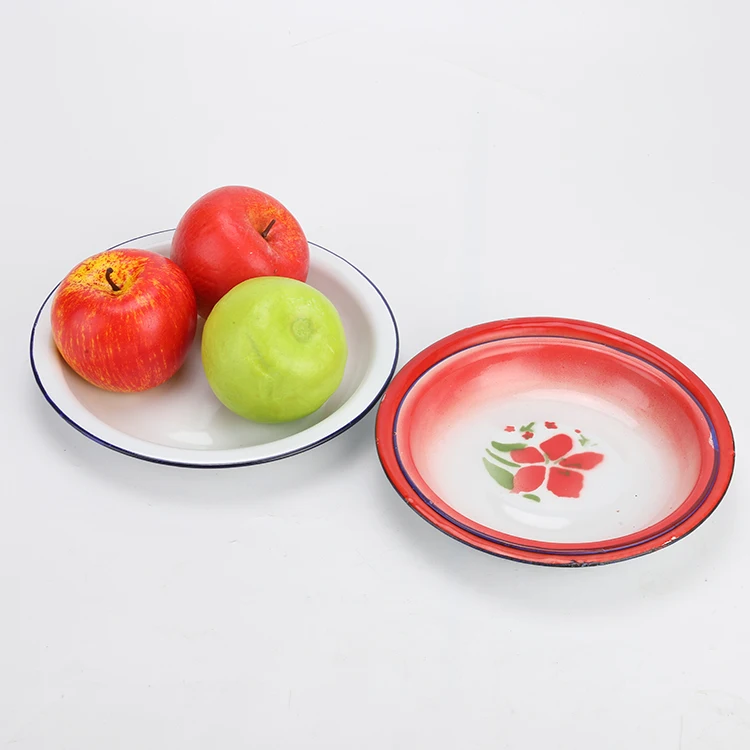 Hot-selling circular enameled dishes of different sizes
