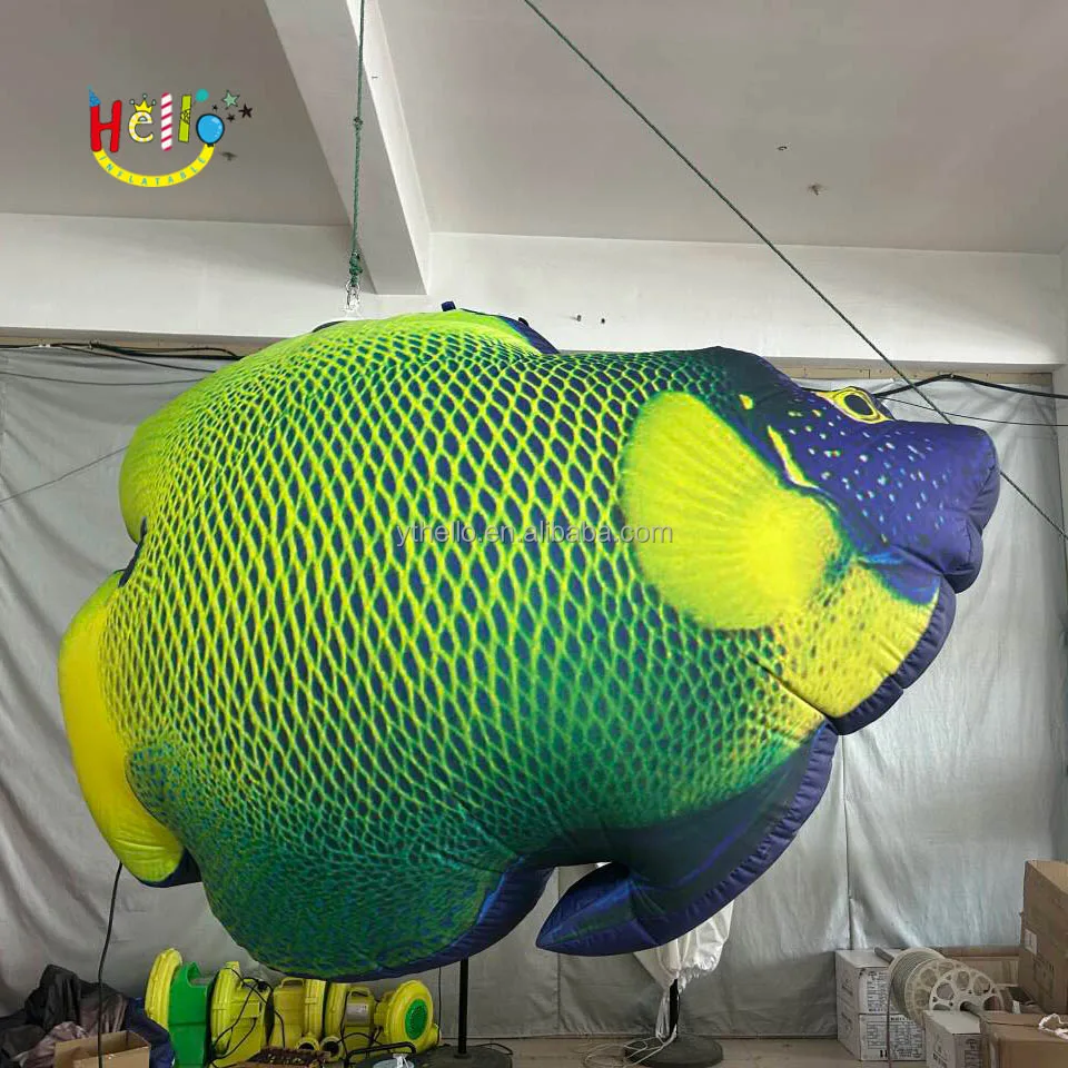 Hot Sale Giant Hanging Inflatable Fish Tropical Inflatable Fish Model For Advertising