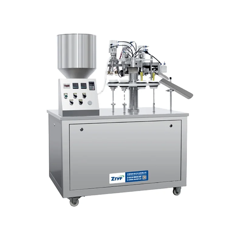 Внутренний/внешний нагрев для машины для розлива и запечатывания мягкой трубки, наполнение и уплотнение зубной пасты