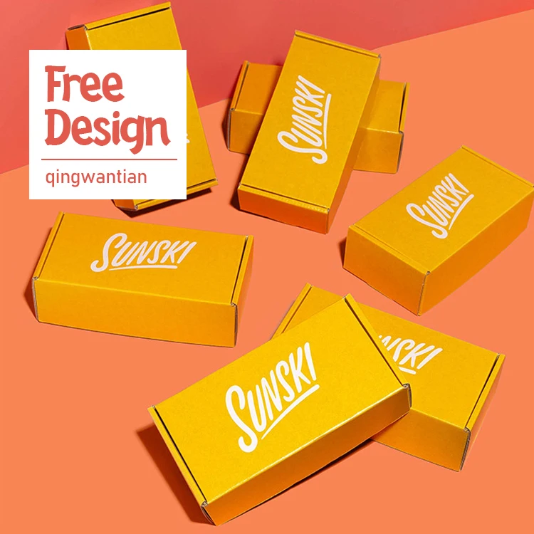 Индивидуальные гофрированные складные упаковочные коробки отправка почтовых ящиков с индивидуальным логотипом