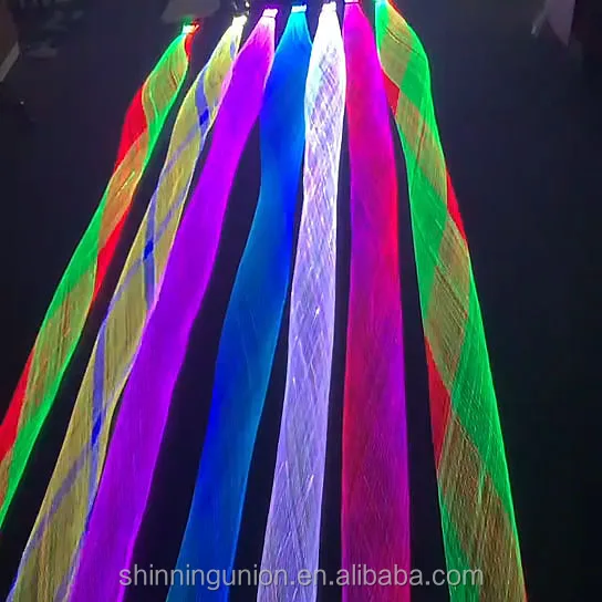 RGB LED Fiber Optic Lights Up Fabric - PMMA Fiber Optic Mesh Lighting for Trees - Plastic Optical Fiber Star Ceiling Lights Kit