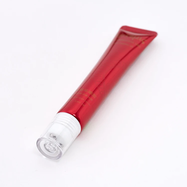 Cosmetic Packaging 15ml 20ml 30ml Roller Ball Eye Cream Tube With Stainless Steel Applicator
