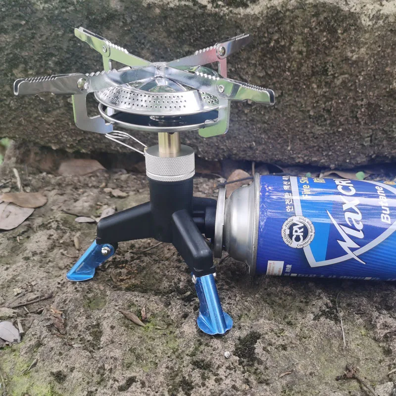 IRONDONKEY Folding Mini Burner Gas Stove Integrated Plate Stove Outdoor Camping for Mountaineering and Travel