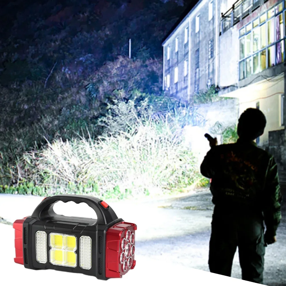 Hb-1678 High Power Work Light Solar Charge Usb Rechargeable Waterproof  Linterna Led Flashlight Torch
