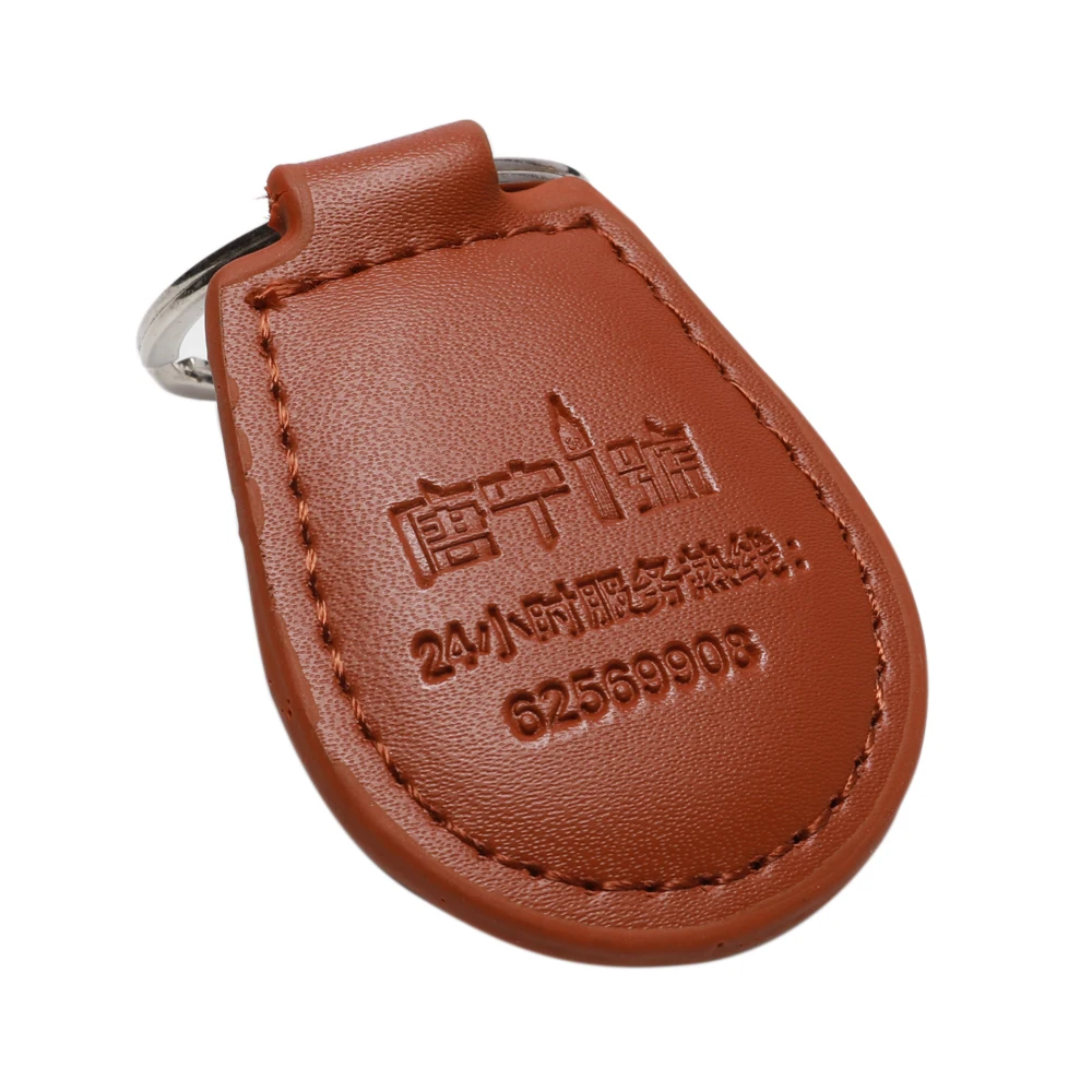 private label rfid nfc leather key fob for door access