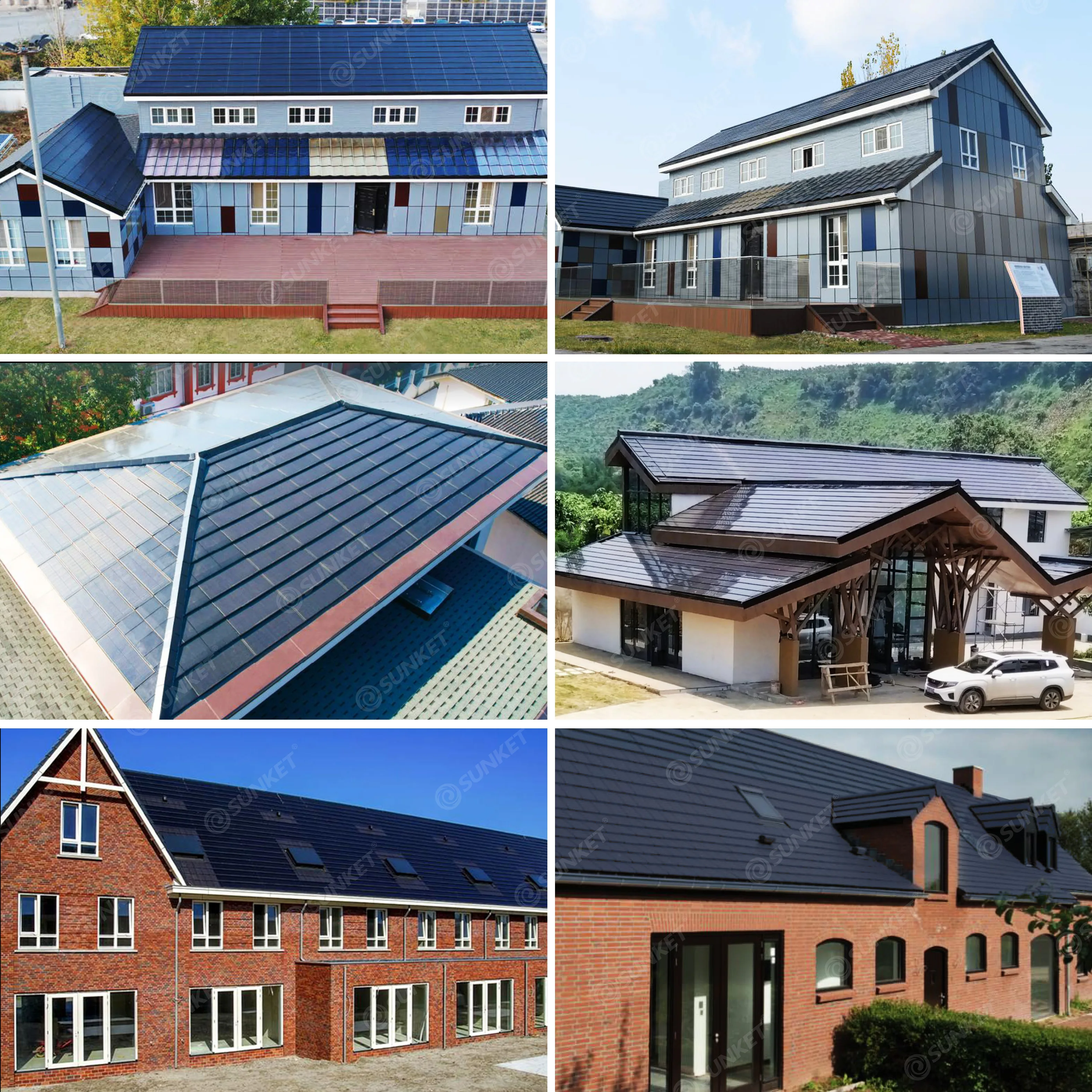 Top Quality Bipv Solar Panel Glass Facade For Building solar roof tiles photovoltaic Solar Roof Tile Bipv for Building