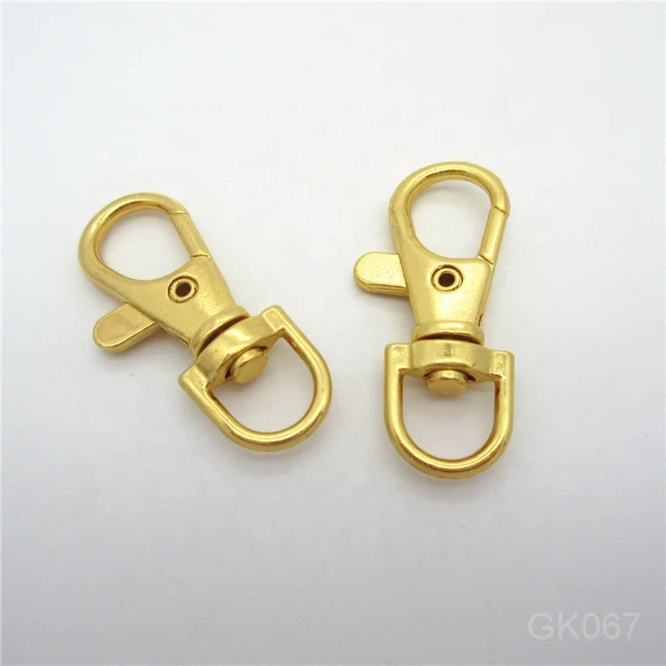 Factory supply gold small dog swivel snap hook for webbings