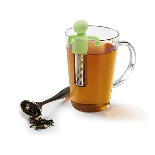 Cute Tea Infuser Set for Loose Tea, Man Shape Stainless Steel Loose Leaf Tea Steeper Ball Strainer