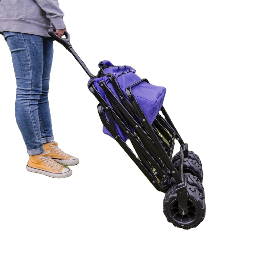 Mini Foldable Outdoor Utillty Wagon Portable Shopping Trolleys Camping Trolley Folding Wagon Carts