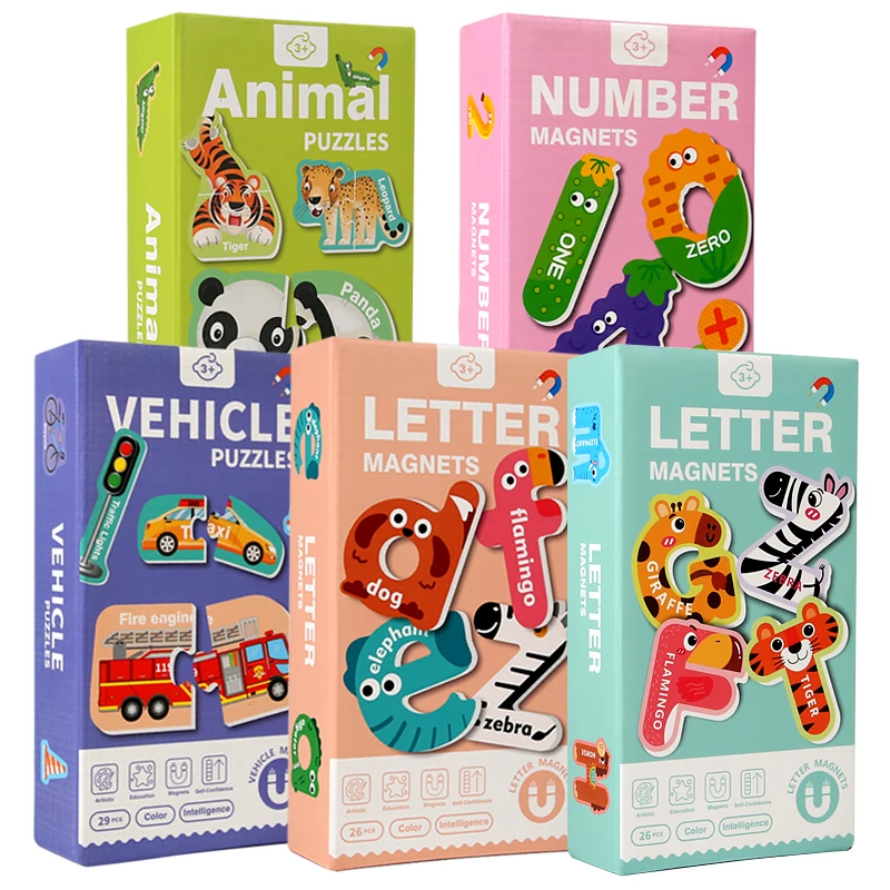Kids Spelling Learning Games Cute Animal Number Alphabet ABC Magnets Magnetic Letters for Fridge
