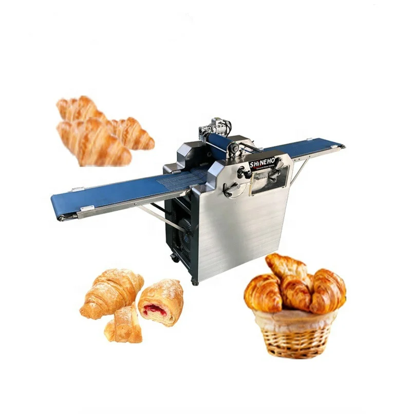 Shineho Factory Price Good quality  Croissant Rolling Machine  Dough Sheeter For Bread Plant Croissant Production Line