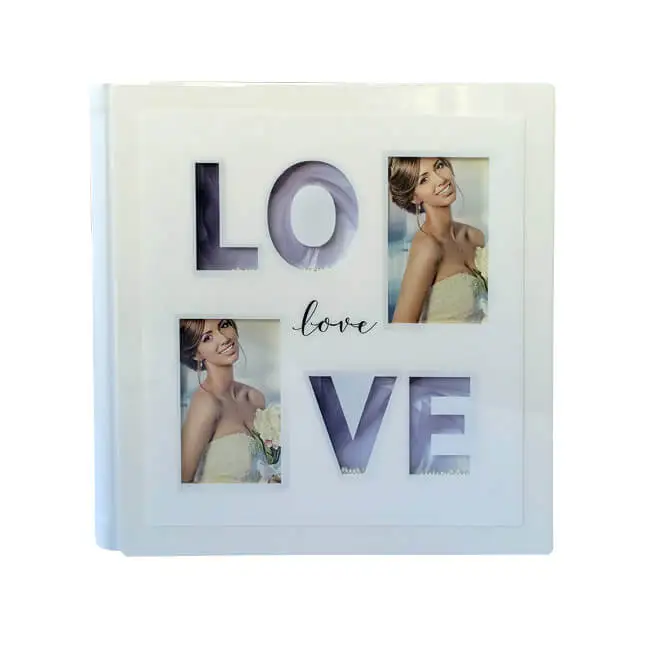 Acrylic wedding memorial guest book 40 pages  screw binding