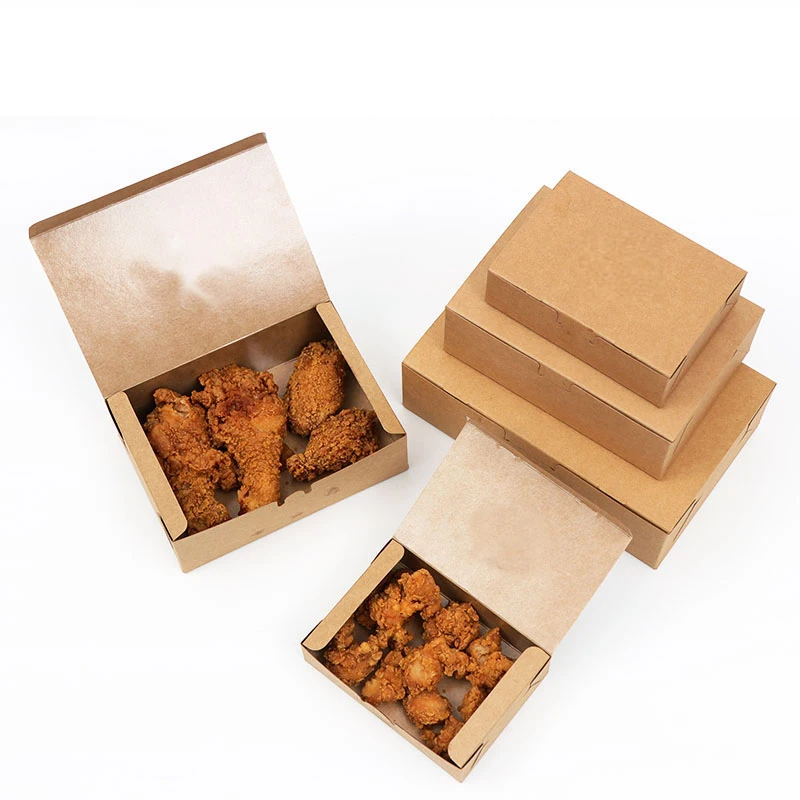 New Design Personalised Chip Box Degradable Lunch Box Takeaway Delivery Packaging Box