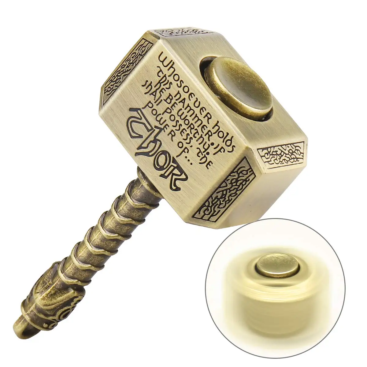 Metal Thor s Battle Hammer Fidget Spinner Toys Anti-Stress Anxiety Relief Hand Finger Spinner Key chain Fidget Toy