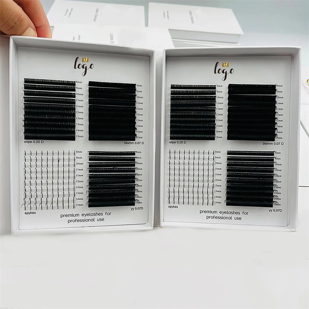 0.2 0.03 0.05 0.07 C D Spykes Elipe Blomm YY Individual Mink Cashmere Lashes Eyelash Extension Collection Eyelash Extensions