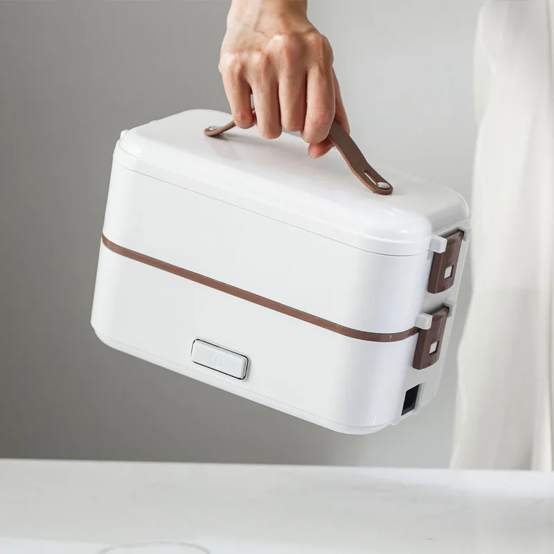 2023 New Electric Lunch Box Portable Food Heater Warmer Mini Car Accessories Modern Parts Sales Plastic Lunchbox