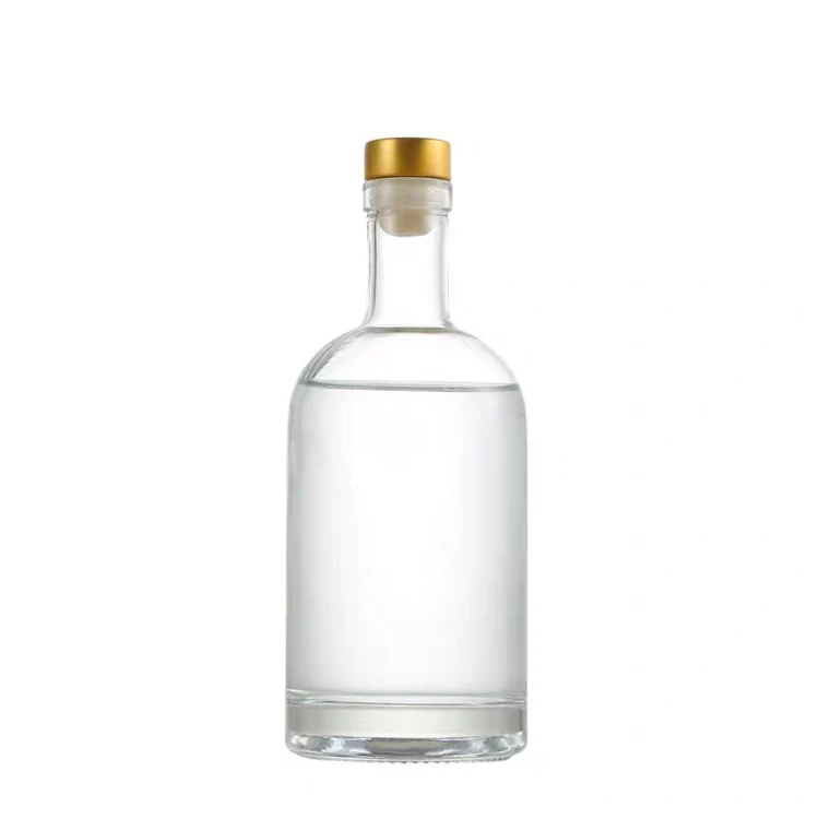 500ml 750ml Whisky Gin Vodka Bottle Thick Bottom Glass Bottle  for Liquor