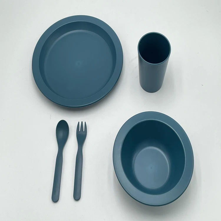 New Design Children Plastic Bowl Plate Baby Feeding Tableware Cartoon Cute Boy Girl Gift Baby Food Plate Set