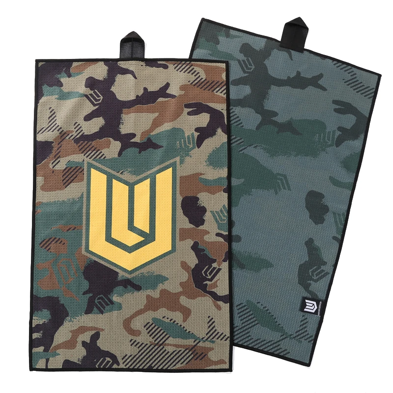 Wholesale Quick Dry Microfiber Sublimation Printing Waffle Disc Golf Towel Printed