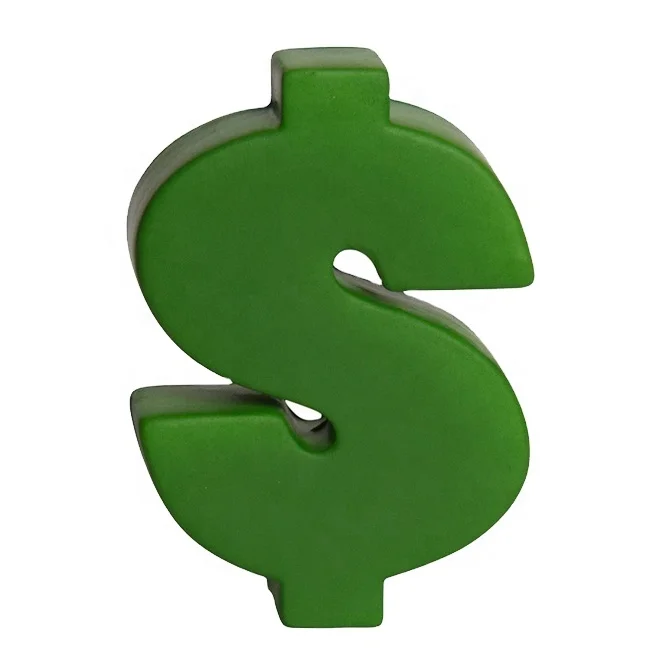 Custom PU Dollar Sign Stress Relief Balls Adult and Kid Squeeze Toys for Promotions