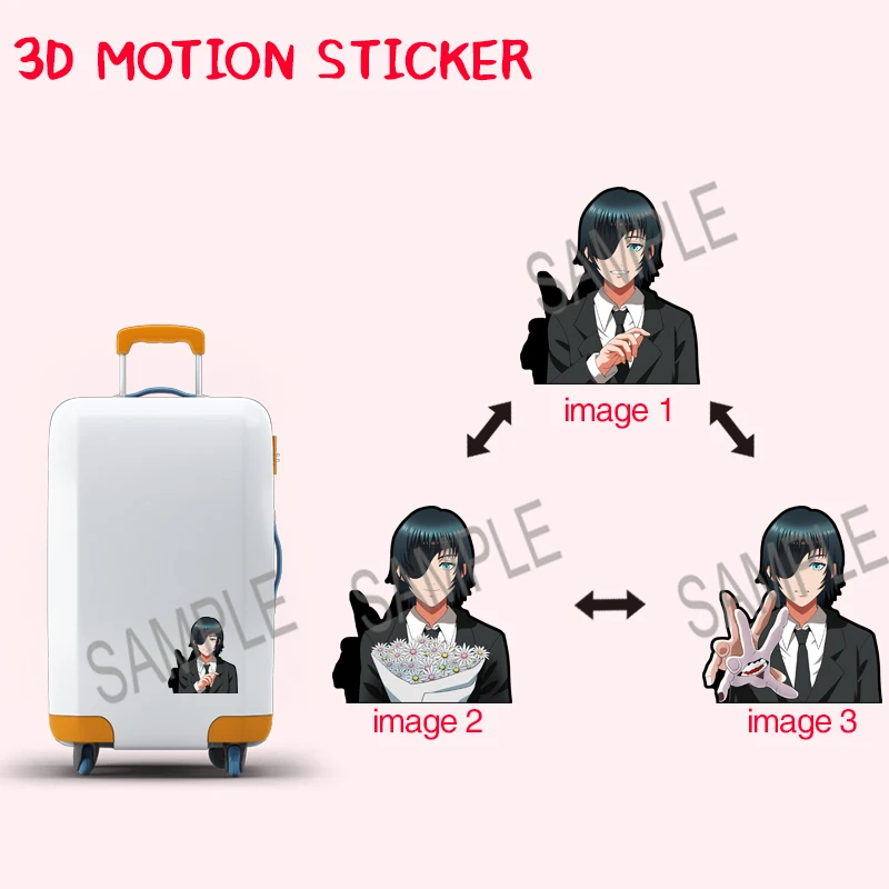 Waterproof Sexy Hot Girl Decals 3D Motion Sticker Waifu Decal Lenticular 3D Stickers Anime for Car Laptop Refrigerator