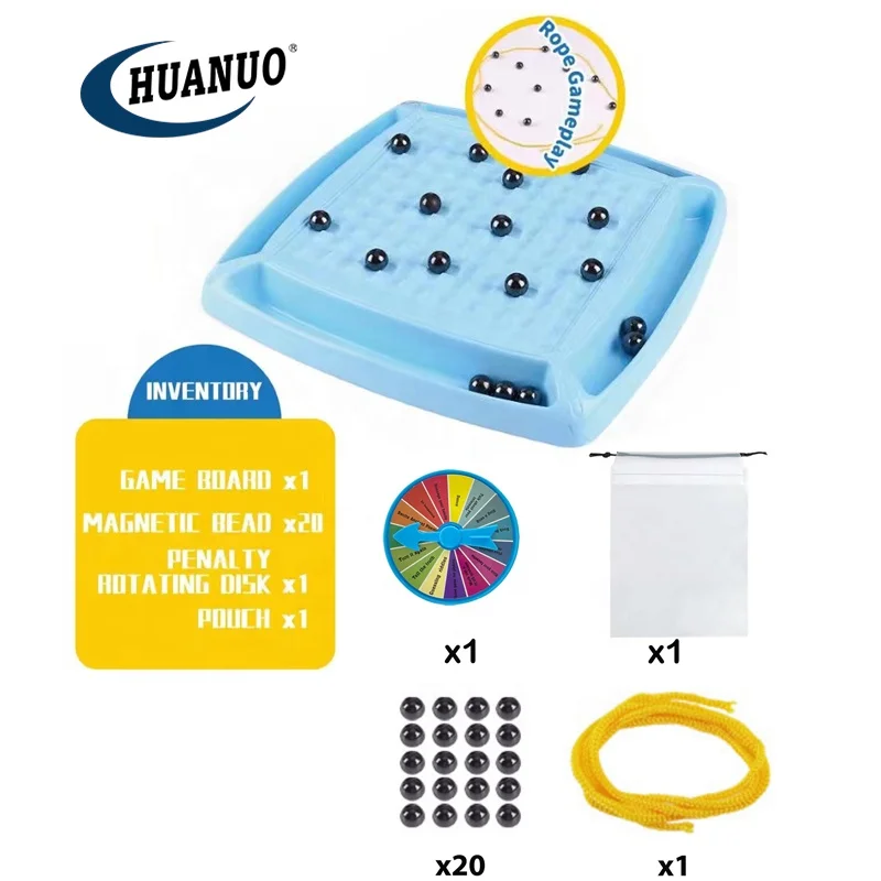 Kids Multiplayer Magnet Board Game with Storage Bag Punishment Wheel Magnetic Chess Game