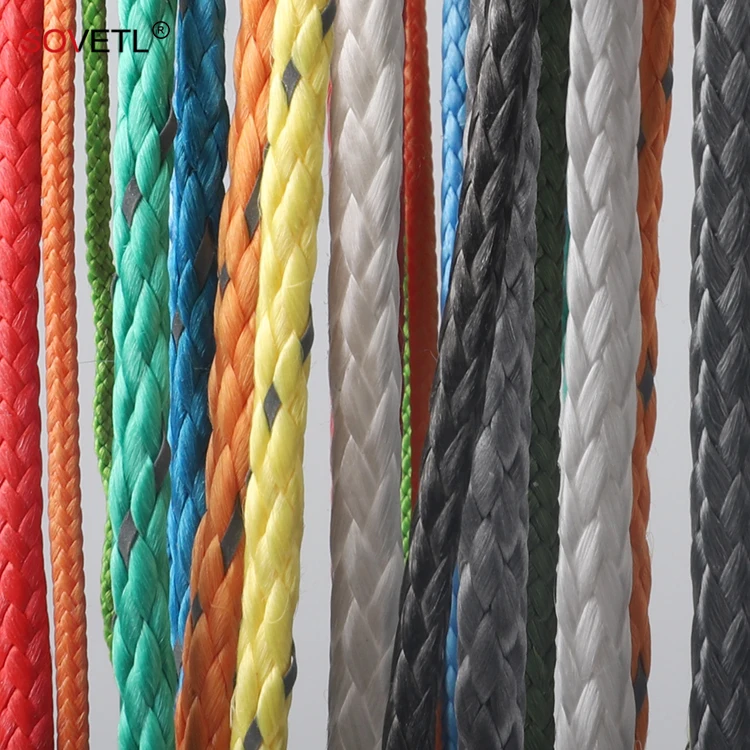 Custom 12 strands uhmwpe rope High Strength uhmwpe safety cord Corrosion Resistant Uhmwpe Braided Rope