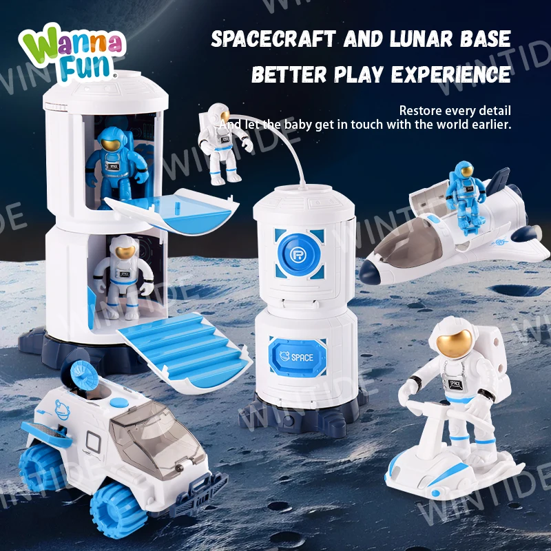 3in1 Cartoon Flying Plane Toy Aircraft Robot Technology Space Station Shuttle Rover Friction Toy Vehicle Toy Car Light Music