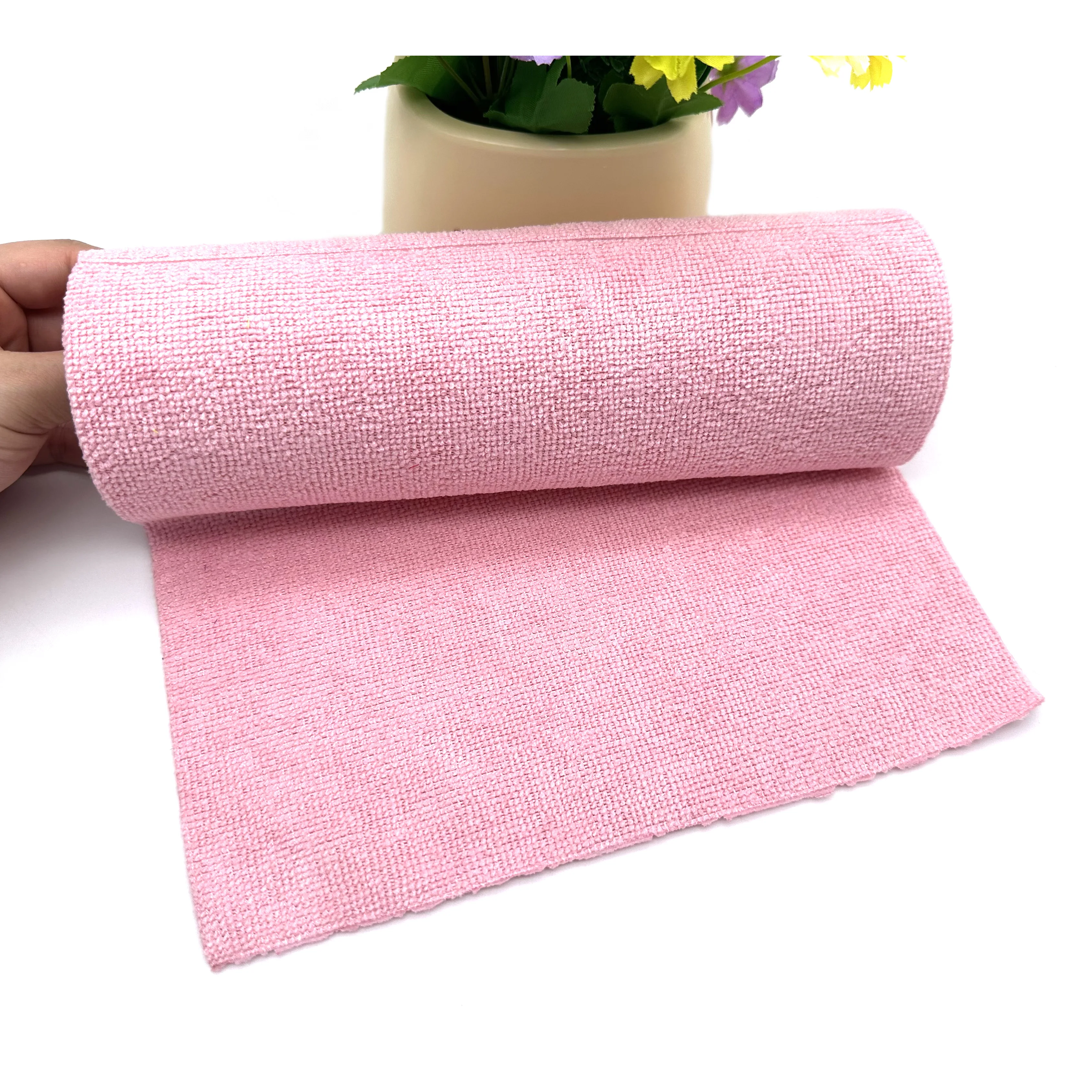 Custom Microfiber Dishcloth Disposable Hand Tear Convenient Dishcloth Absorbent Dustproof Cleaning Cloth Roll For Home Kitchen