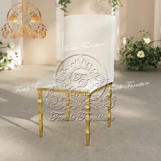 White Banquet  modern events stainless steel weddings chairs