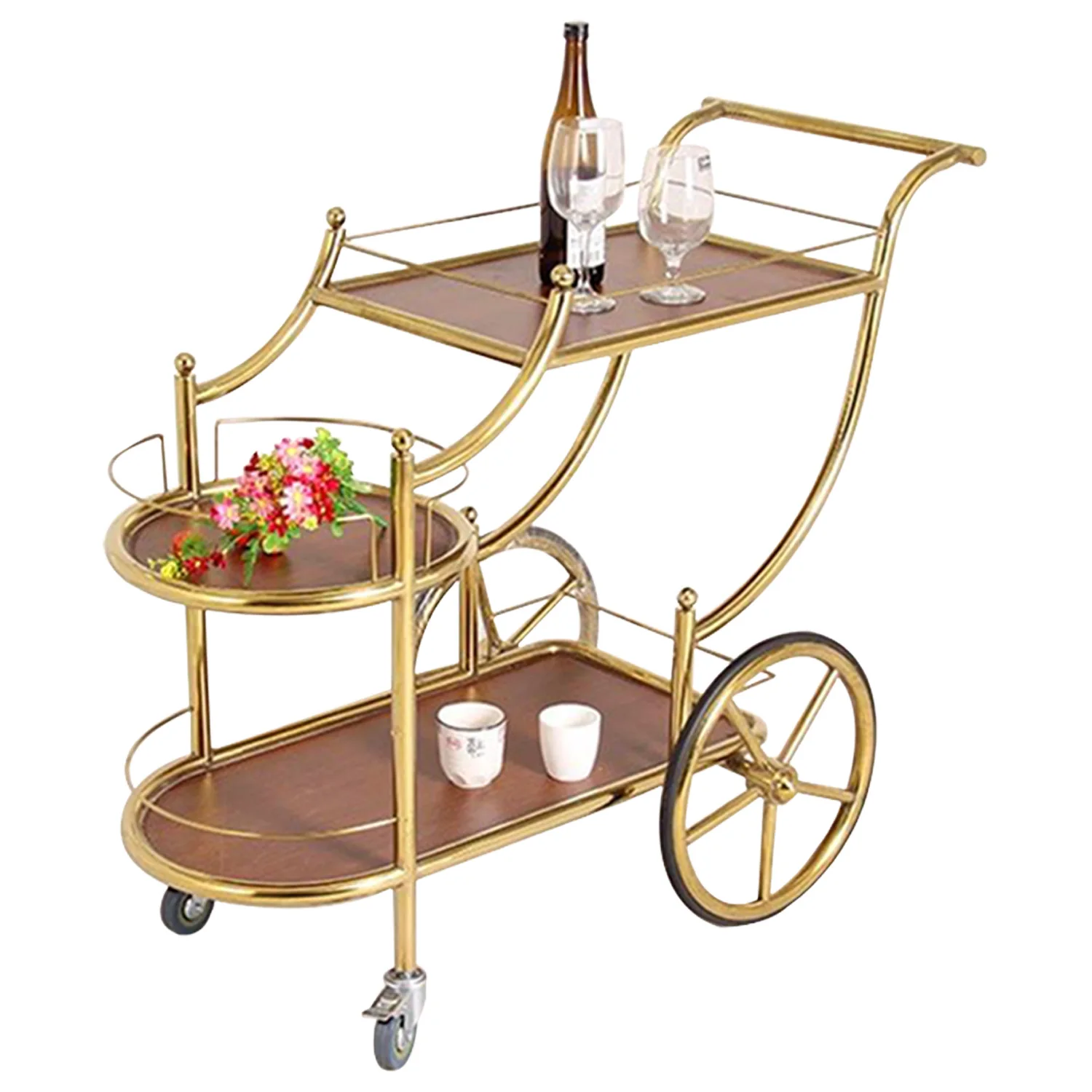 Двухслойная тележка для еды