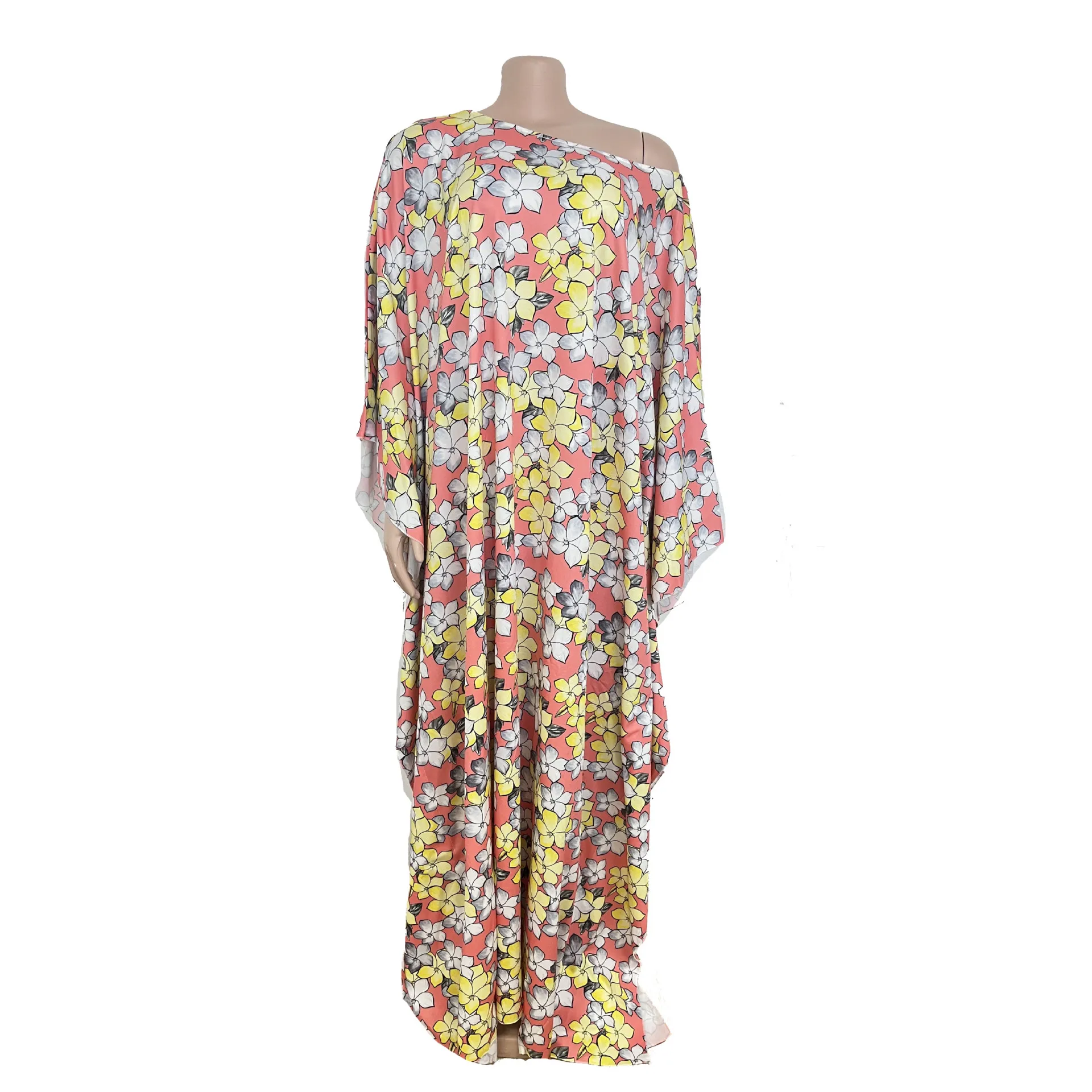 2022 Islamic clothing fashion flower wedding dress casual long women African abaya kaftan style robe multiple color