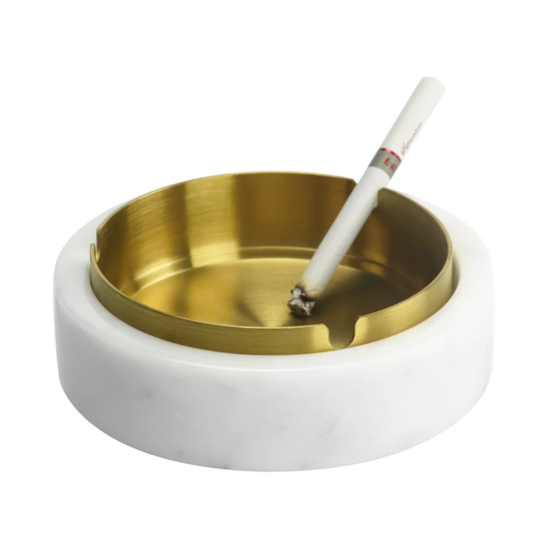 stonekocc Brand Creative And Personalized Trend Luxurious European Style High-end Marble Decorative Decorations Office Ashtrays