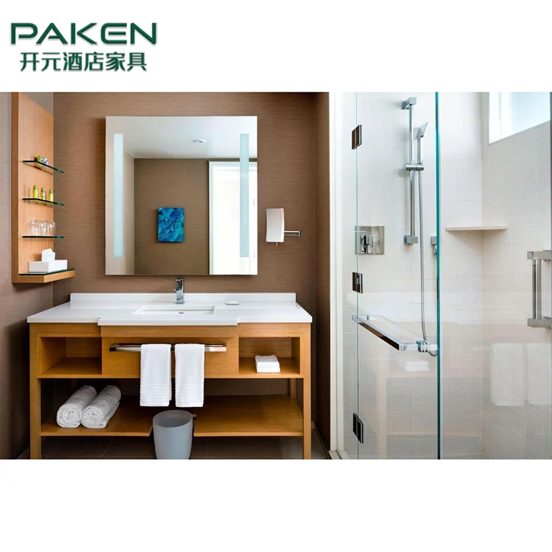 Marriott Hotel Bedroom Furniture Modern Design Wooden Bed Headband Solid Wood Furniture Hotel Bedroom Sets