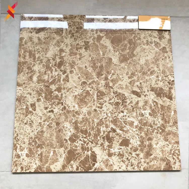 High quality italian polished brown marble look wall floor tile ceramic flooring porcelain tiles 600x600