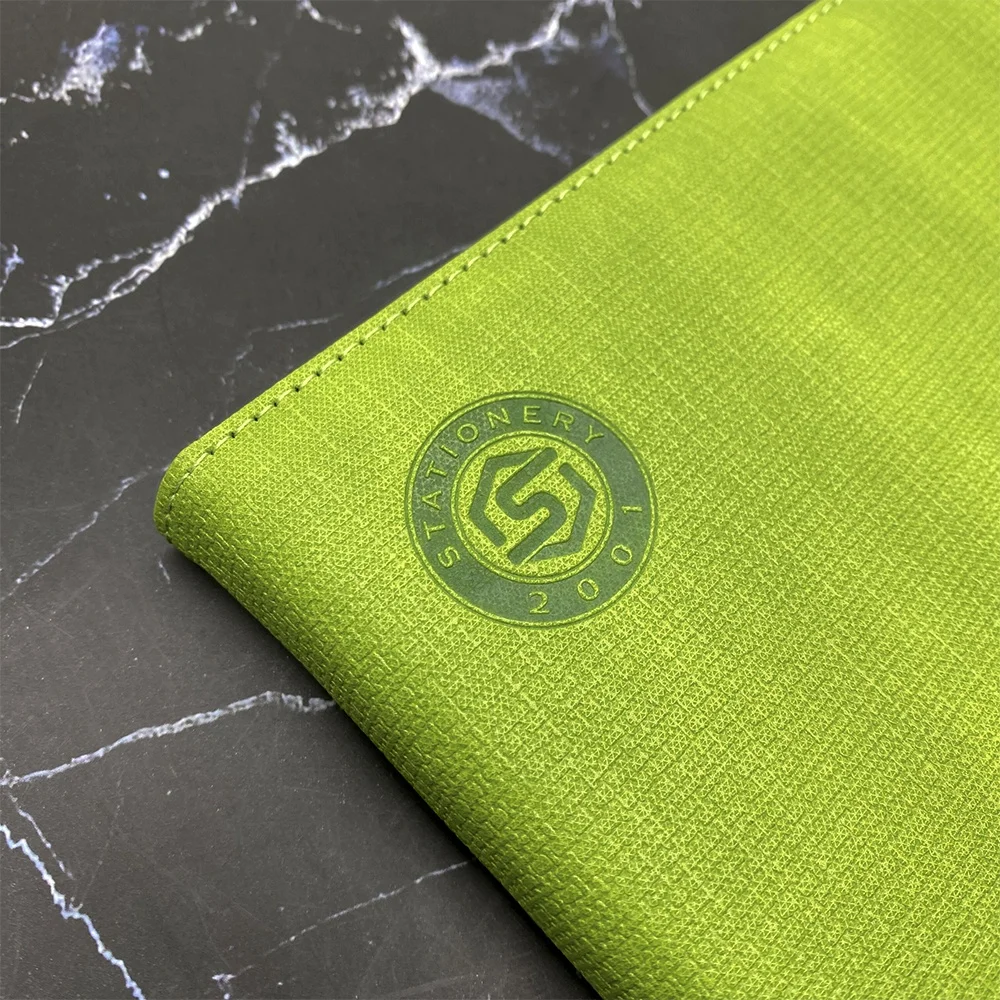 Custom PU Leather Spicing Stitching Notebook Magnetic Clasp Paperbound Planner 2025 Diary