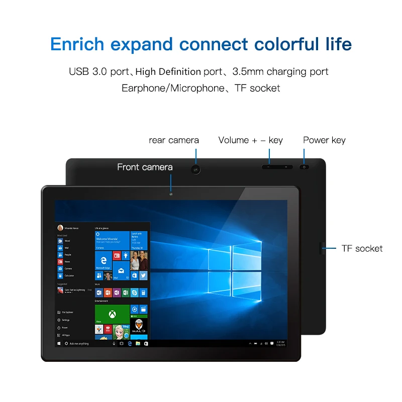 OEM планшет Windows Dual Mode Wifi 10 1 дюйма 2 в ноутбук 4G Ram 64Gb Rom Window планшетный