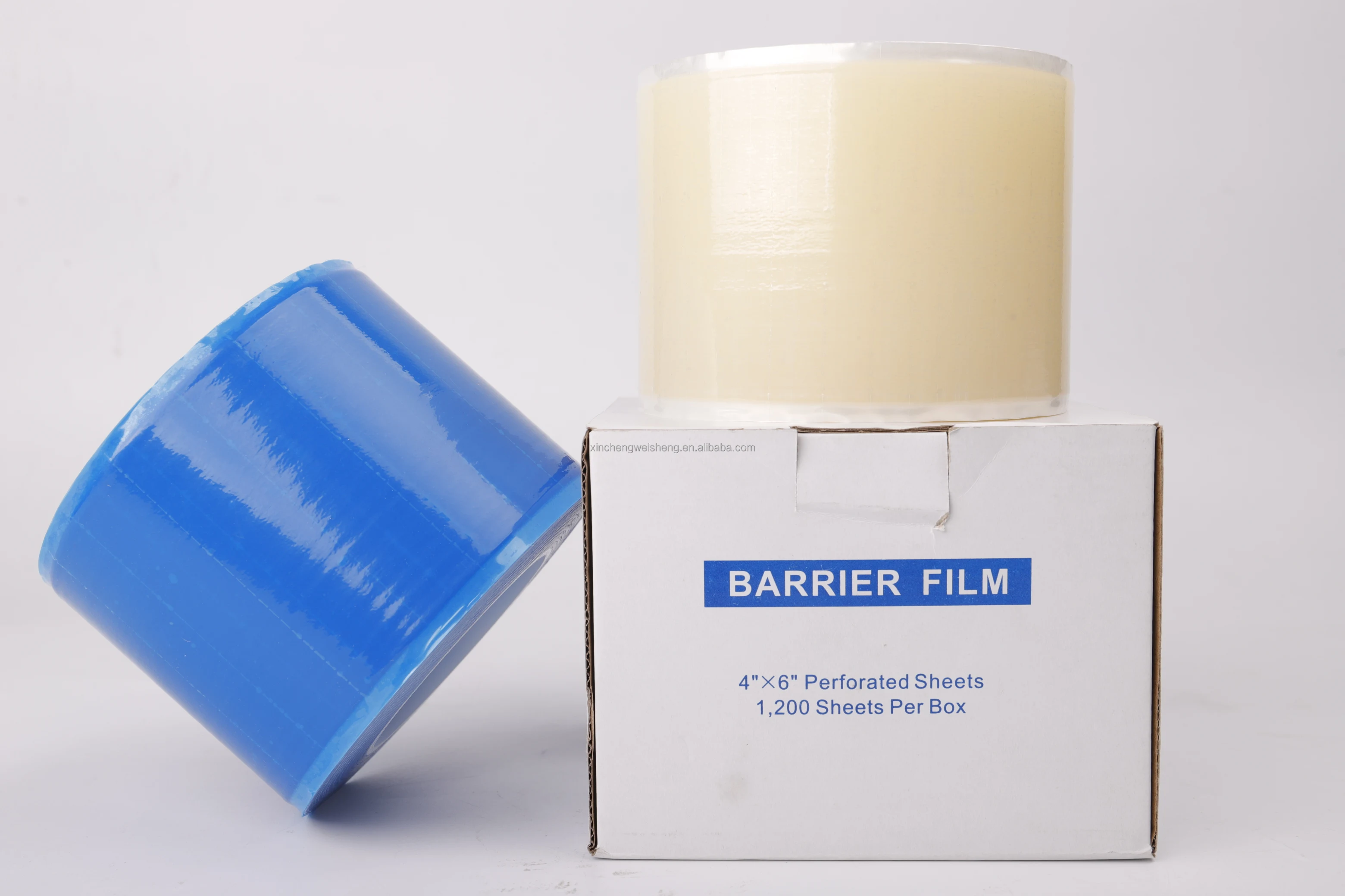 disposable dental medical plastic PE barrier film Polyethylene self-adhesive backing perforated sheet roll handy sticky tape